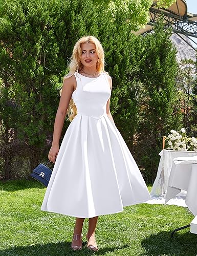 YMDUCH Women’s Elegant Backless A-Line Evening Maxi Dress Sleeveless Party Gown